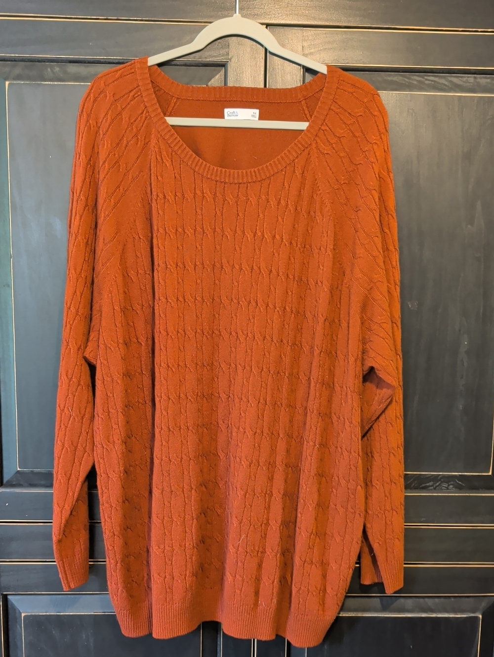 croft & barrow Rust Cable-Knit Scoop Neck Sweater